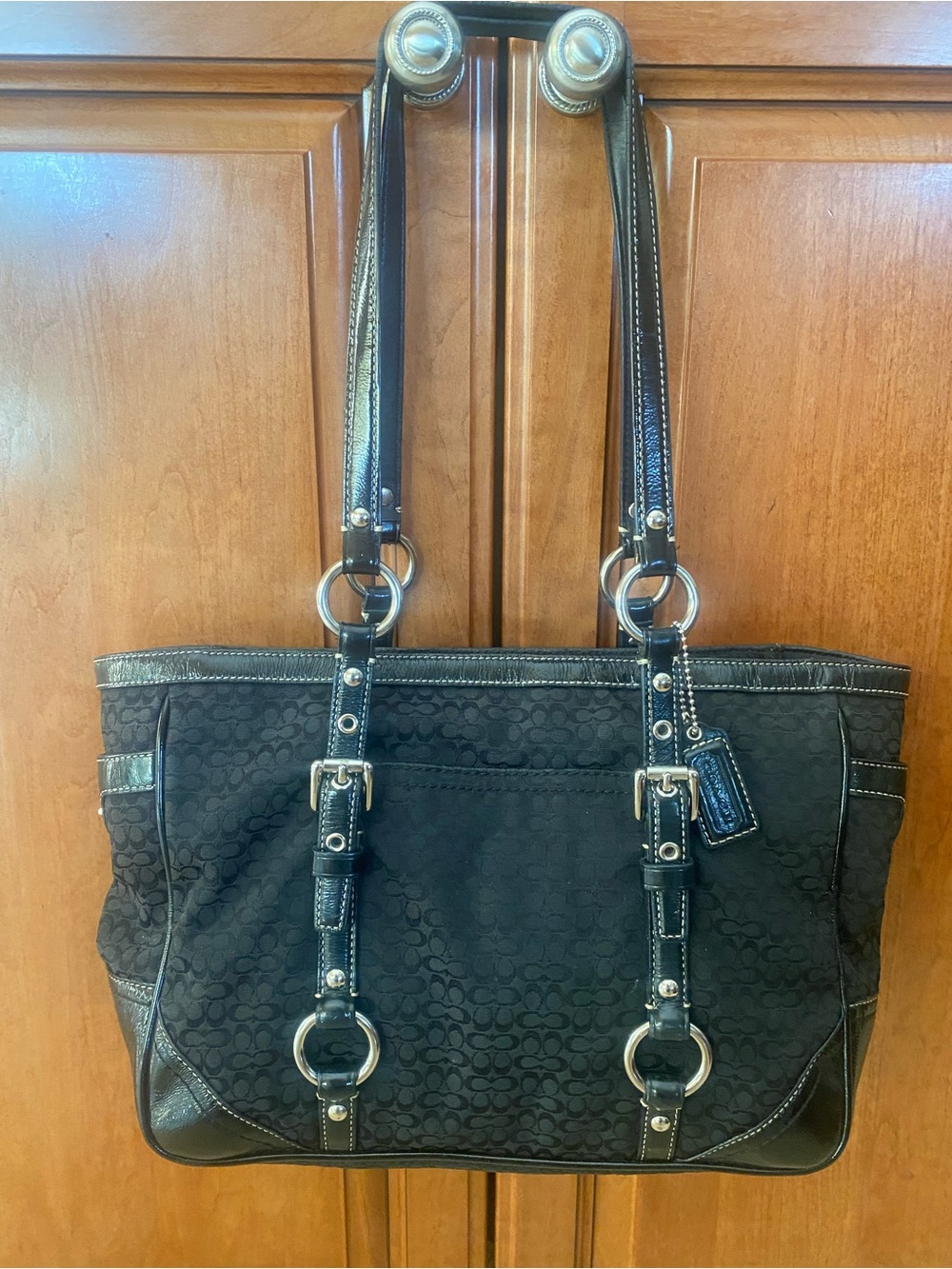 Vintage Coach Signature East West Gallery Tote Bag